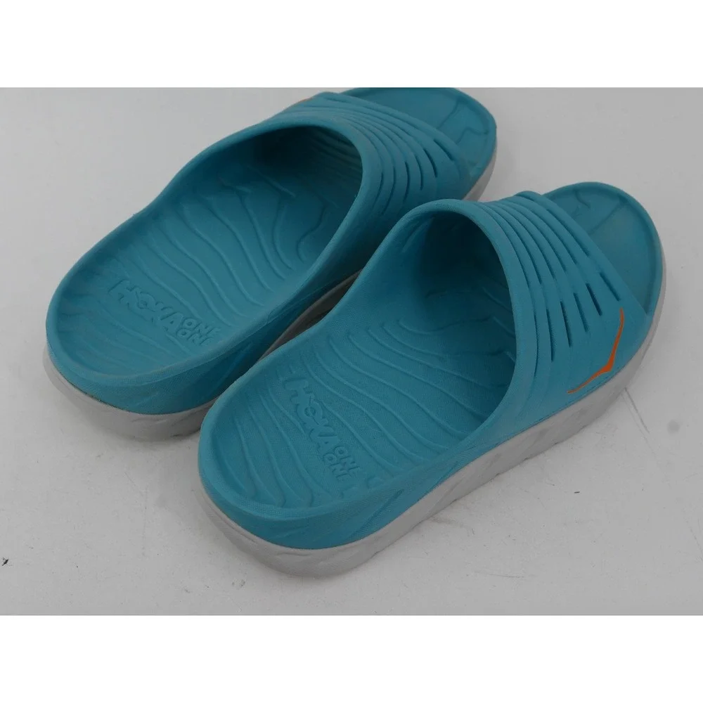HOKA ONE ONE Ora Recovery Slide Sandals Blue Comfort Cushioned Men's Size 12